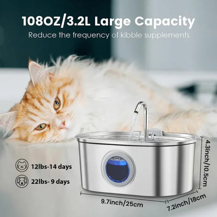 Stainless Steel 3.2 Litre Water Fountain