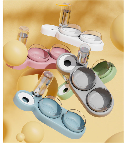 Automatic Pet Feeder with Water Fountain and Stand