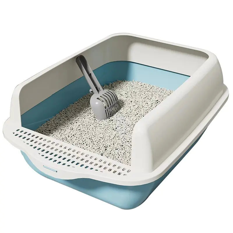 Large Semi-Enclosed Cat Litter Box