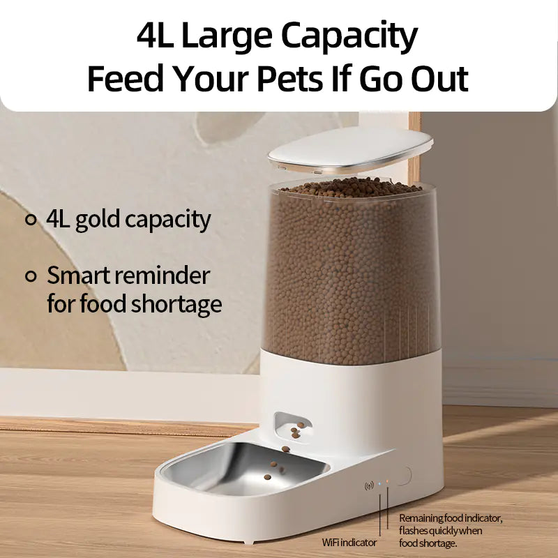 ROJECO Smart Automatic Cat Feeder with WiFi Control