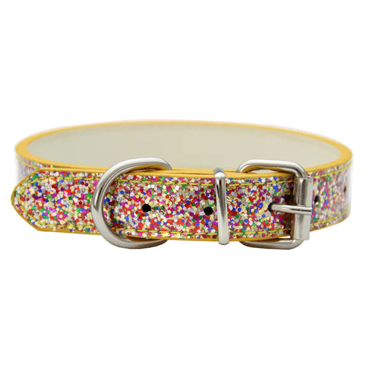 Retractable Pet Collar with Shiny Diamond Design