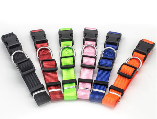Multicolor Nylon Pet Collar for Dogs and Cats