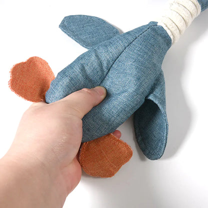 Pet Sounding Toys for Dogs - Linen Wild Goose Design