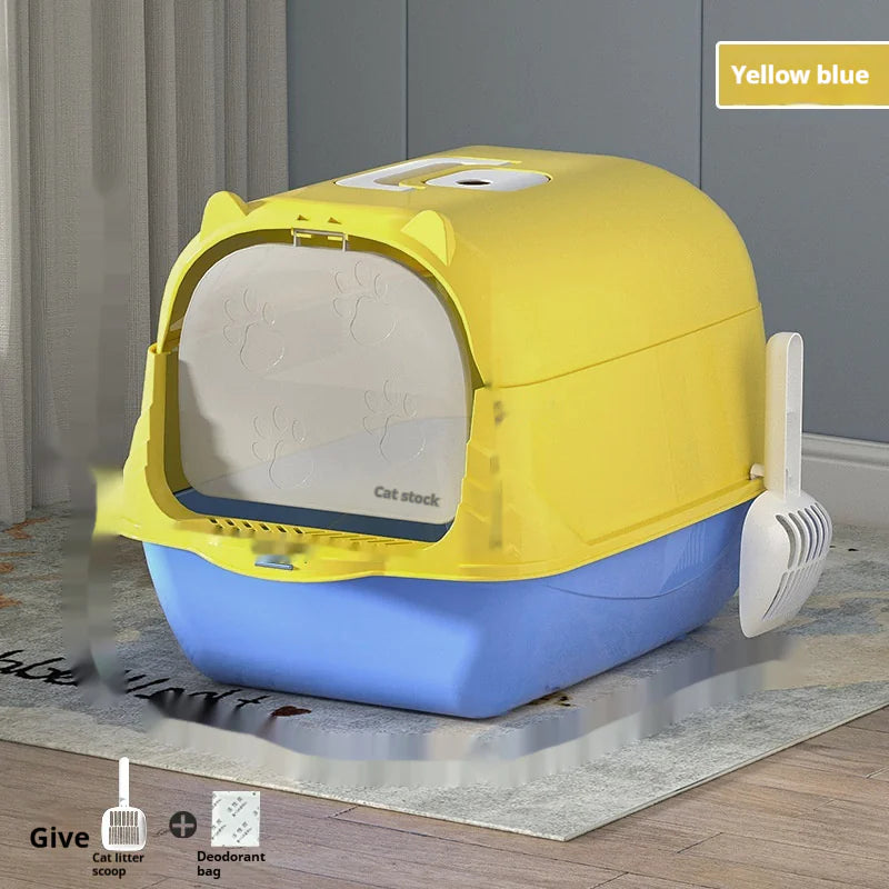 Large Enclosed Cat Litter Box