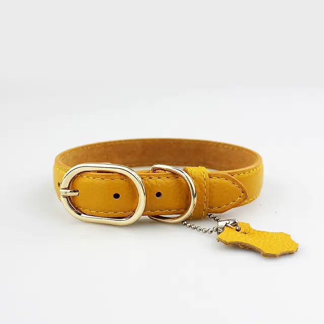 Cowhide Leather Pet Collar