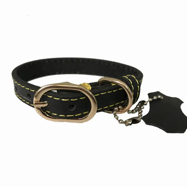 Cowhide Leather Pet Collar