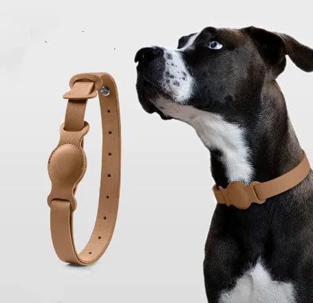 Dogs And Cats Pet Collar Chain Leather Cover