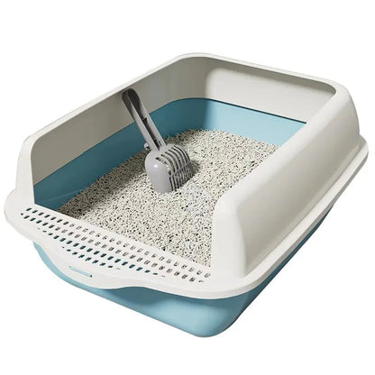 Large Semi-Enclosed Cat Litter Box