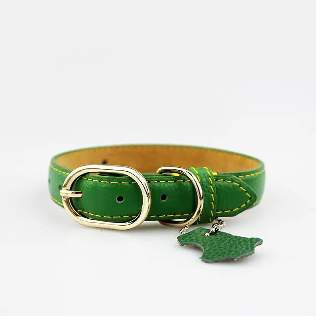 Cowhide Leather Pet Collar