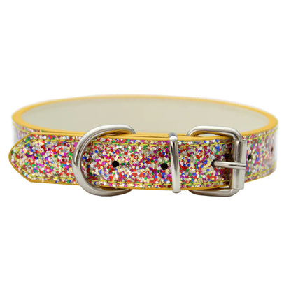 Retractable Pet Collar with Shiny Diamond Design