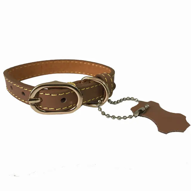 Cowhide Leather Pet Collar